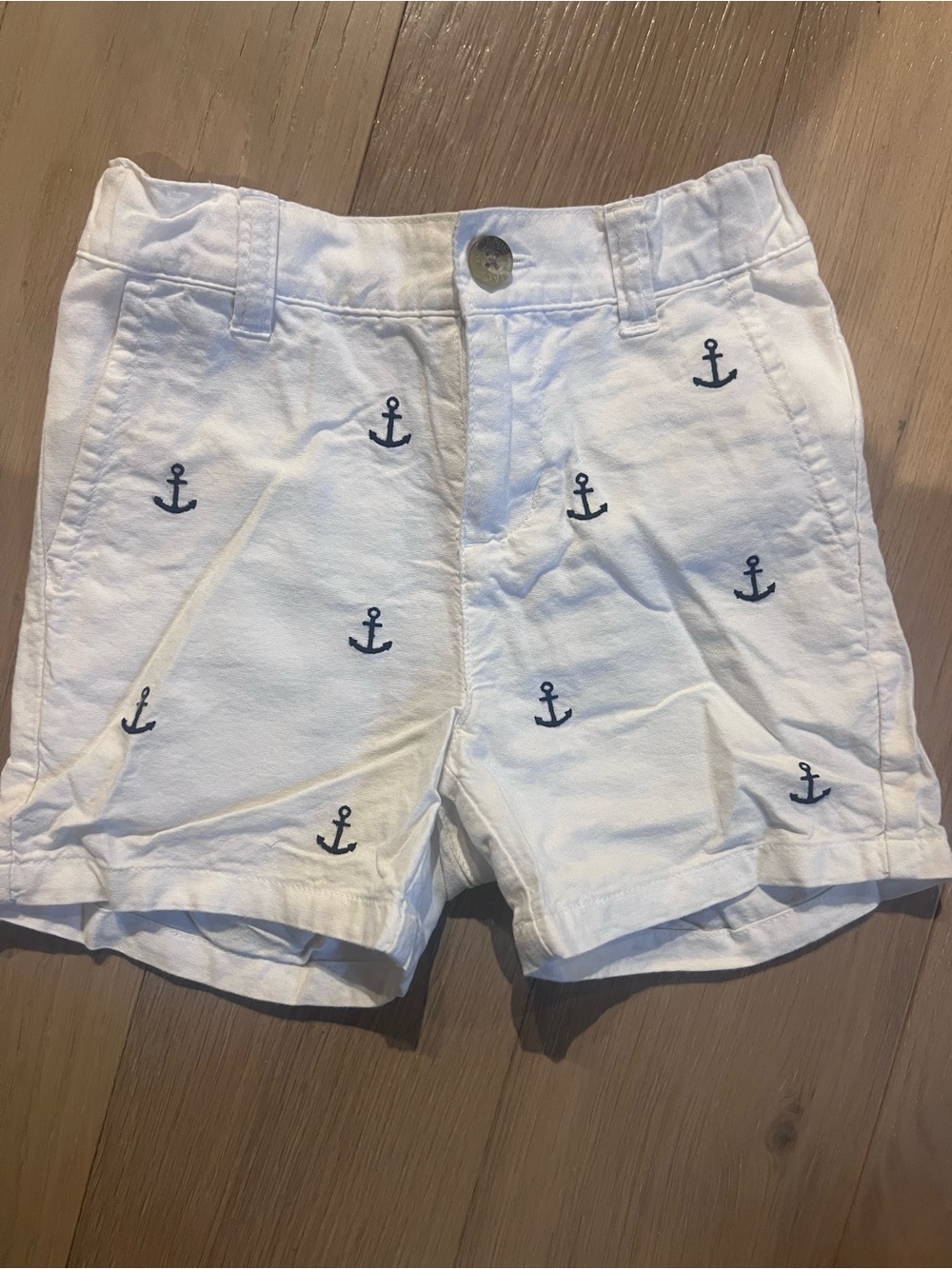 Janie and Jack White Anchor Shorts